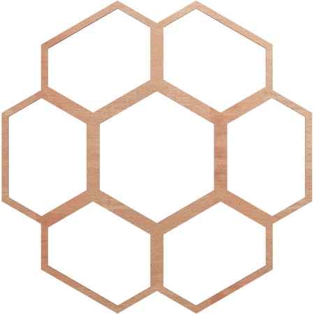 Ekena Millwork Florin Wood Fretwork Pierced Ceiling Medallion, Cherry, 30"OD x 10 1/2"ID x 3/8"T CMWP30X30X0375FOCH